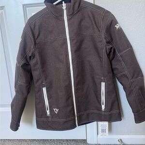 Women’s Cowgirl Brown Tech Jacket with Horses